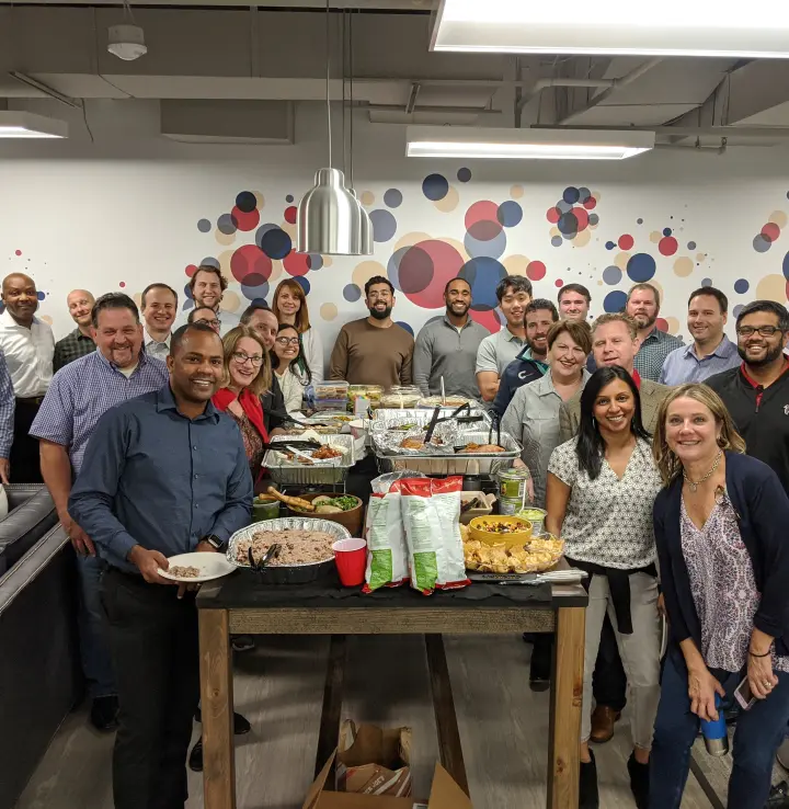 Beverages and food for a Collective Insights potluck.